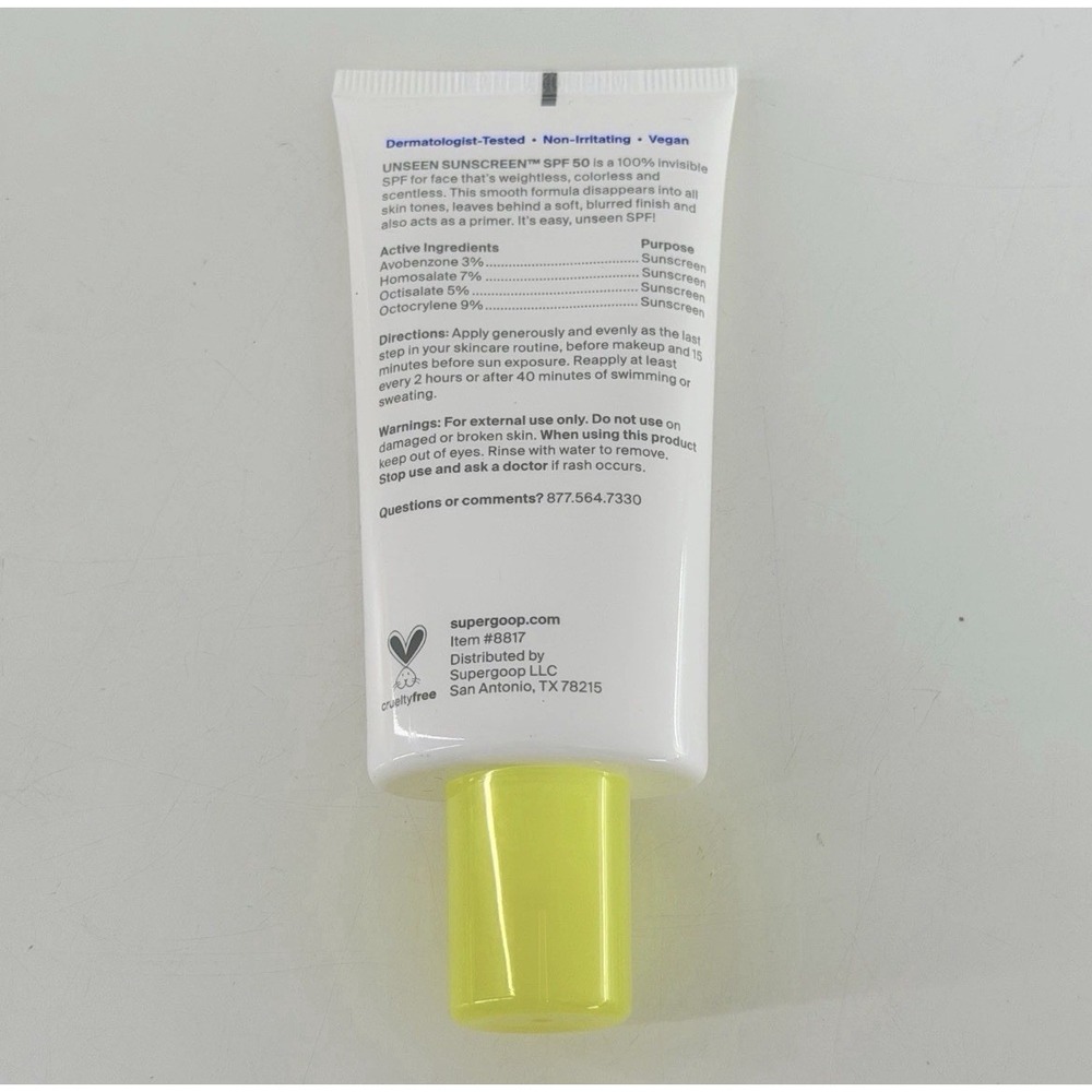 2x - Supergoop! Unseen Sunscreen SPF 50 PA+++ 1.7 Oz Exp-09/2026 NEW Sealed NWOB - Picture 3 of 6